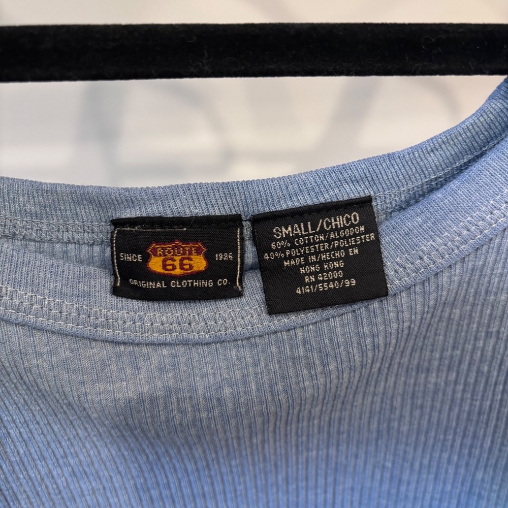 Y2K Route 66 Ribbed Tank Top Small - Picture 2 of 4